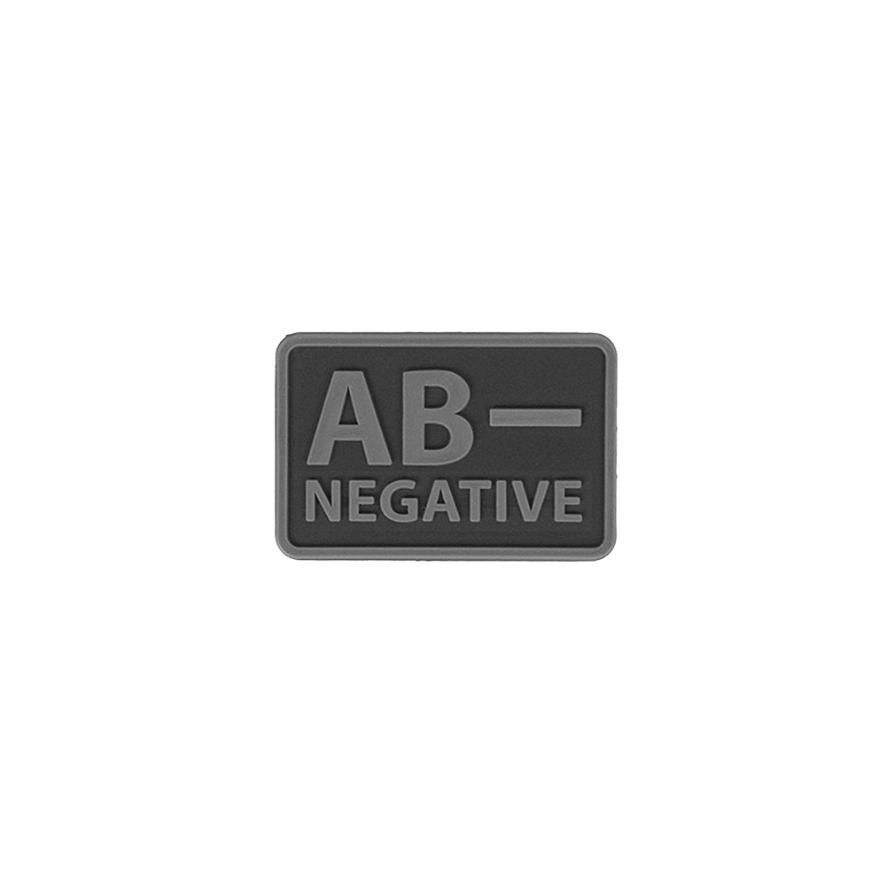 AB- 블러드타입 혈액형 PVC 패치 2개_블랙