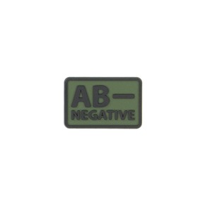 AB- 블러드타입 혈액형 PVC 패치 2개_올리브그린